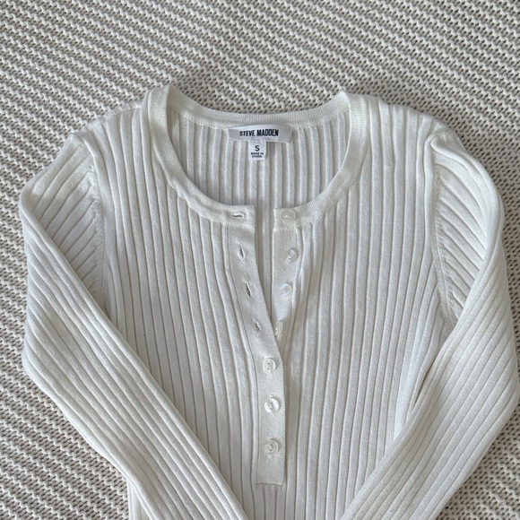 Steve Madden Dresses & Skirts - Steve Madden Ivory Ribbed Women's Sweater Dress